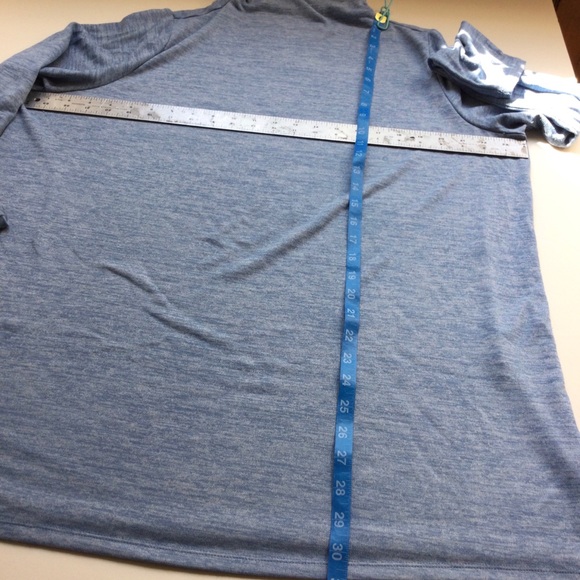 Lands’ End light blue mock neck tunic 1X - Picture 6 of 8